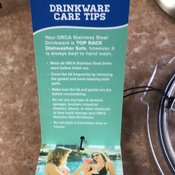 Orca Chasertini Stainless Steel Insulated Cup with clear lid ( pair) - Picture 6 of 9